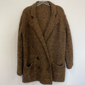 Malene Birger Brown Double Breasted Button Up Cardigan